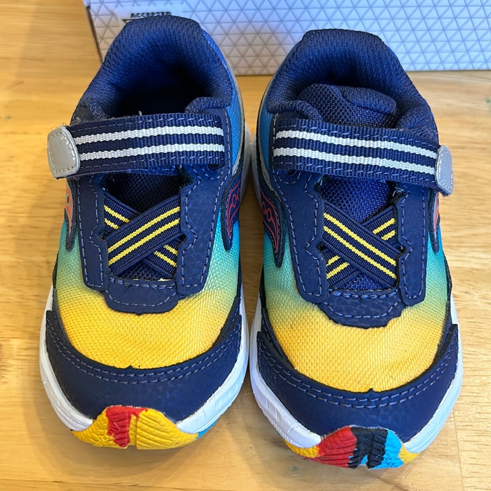 Saucony Ride 10 JR blue/yellow